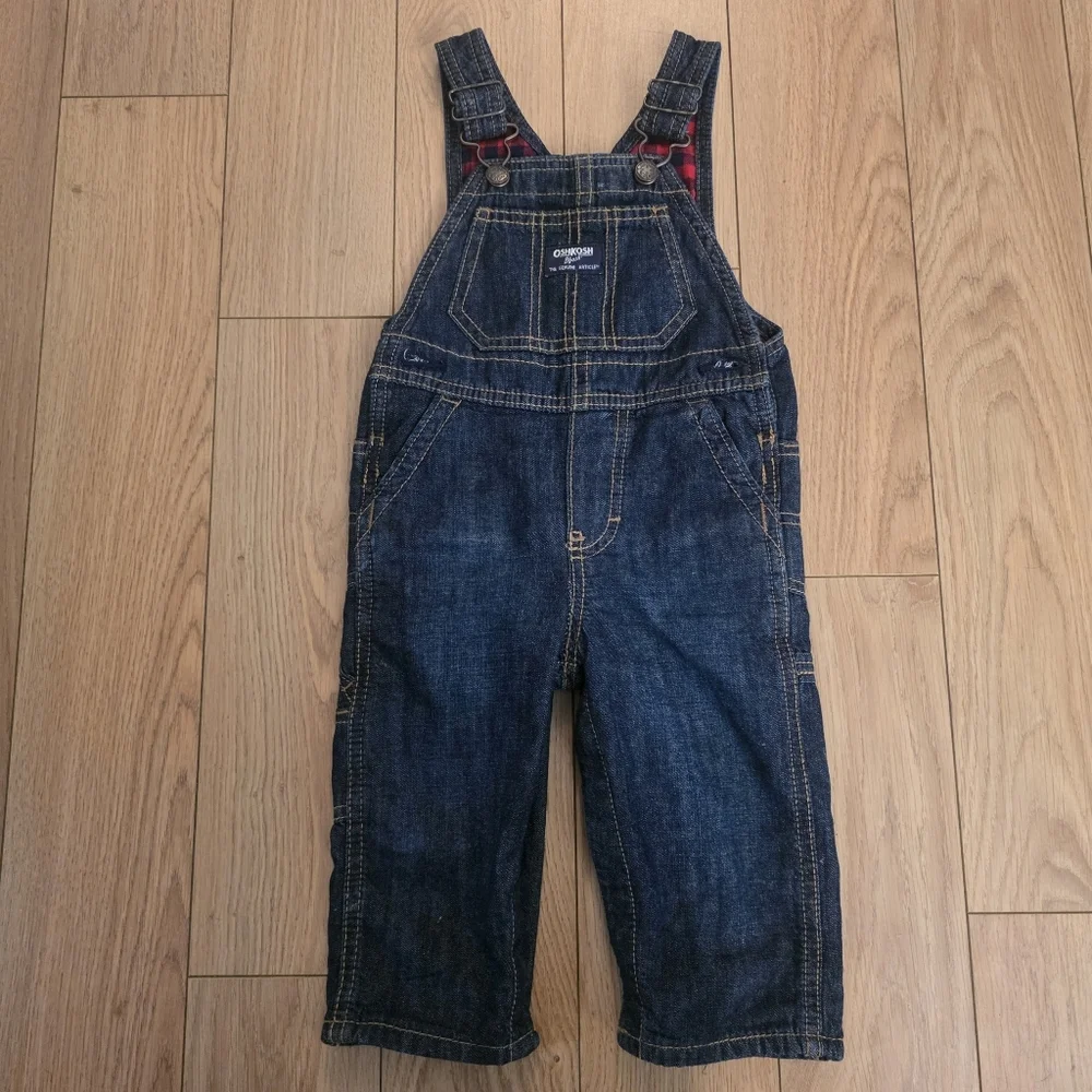 Oshkosh Bgosh Denim Overalls- 12 Months